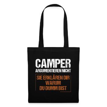 Les campeurs ne se disputent pas - Sac en tissu - noir - Devant
