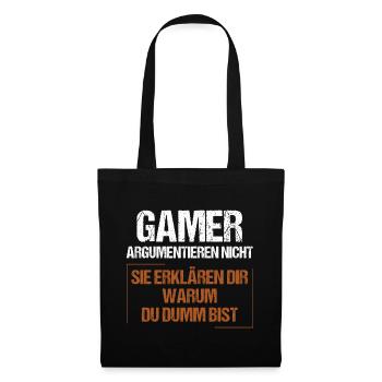 Gamers don't argue - Tote Bag - black - Front