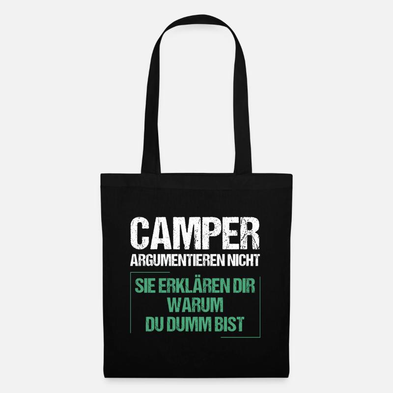 Campers don't argue - Tote Bag - black