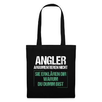 Anglers don't argue - Tote Bag - black - Front