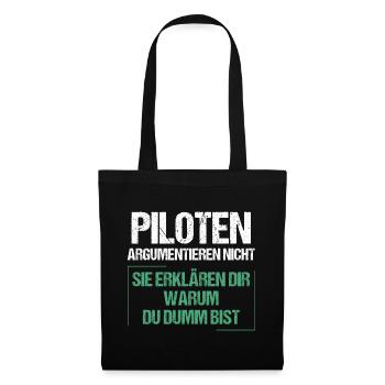 Pilots don't argue - Tote Bag - black - Front