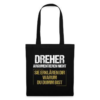 Les tourneurs ne discutent pas - Sac en tissu - noir - Devant