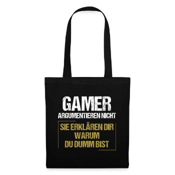 Gamers don't argue - Tote Bag - black - Front