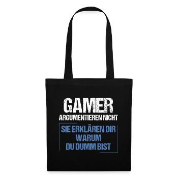 Gamers don't argue - Tote Bag - black - Front