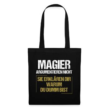 Les magiciens ne discutent pas - Sac en tissu - noir - Devant
