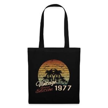 Vintage 1977 Geburtstagsgeschenk 1977 Retro 1977 - Stoffbeutel - Schwarz - Vorne