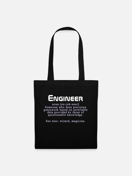 Meaning of an engineer - Tote Bag - black