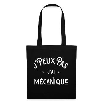 je peux pas j'ai mécanique cadeau citation humour - Sac en tissu - noir - Devant