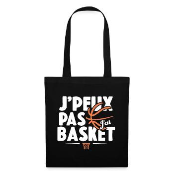Je Peux Pas J'ai Basket Cadeau Basketball - Sac en tissu - noir - Devant