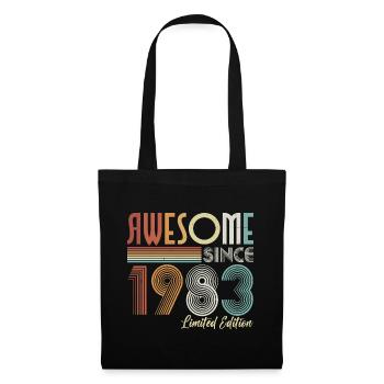 Né en 1983 Vintage Retro Anniversaire - Sac en tissu - noir - Devant