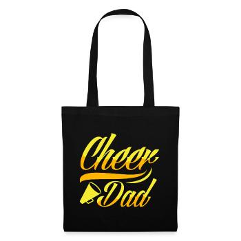 Cheer Dad Cheerleading Cheerleader Cheerdance Gymn - Stoffbeutel - Schwarz - Vorne