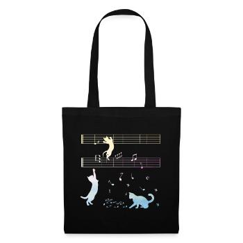 Cat Graphic Cat Owner Cat Trainer Cat Lover Animal - Stoffbeutel - Schwarz - Vorne