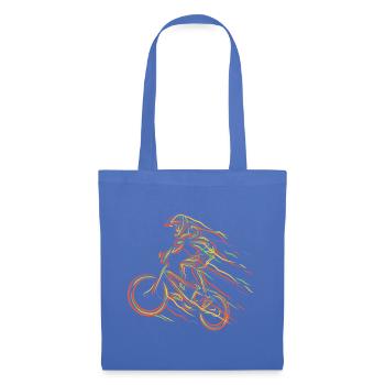 BMX Bunte Farbe Grafik Biker Freestyle Racing - Stoffbeutel - Hellblau - Vorne