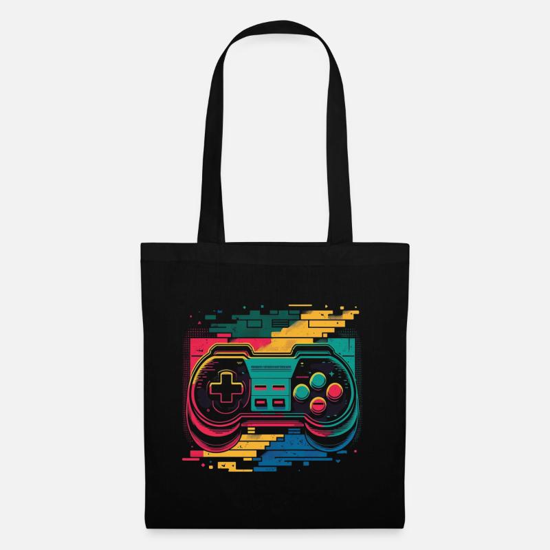 Console rétro - Sac en tissu - noir