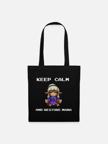 Keep calm and restore Mana - Stoffbeutel - Schwarz