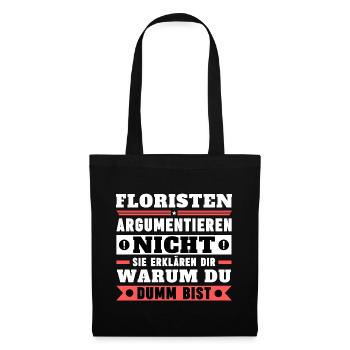 Les fleuristes ne se disputent pas - Sac en tissu - noir - Devant
