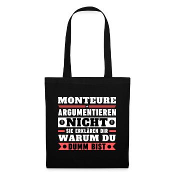 Fitters don't argue - Tote Bag - black - Front