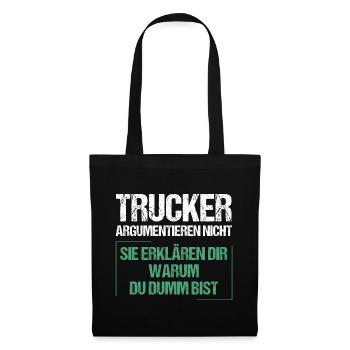 Les camionneurs ne se disputent pas - Sac en tissu - noir - Devant