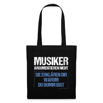 Les musiciens ne se disputent pas - Sac en tissu - noir - Devant