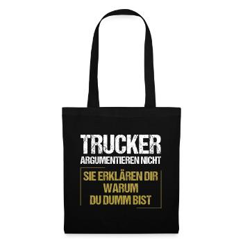 Les camionneurs ne se disputent pas - Sac en tissu - noir - Devant