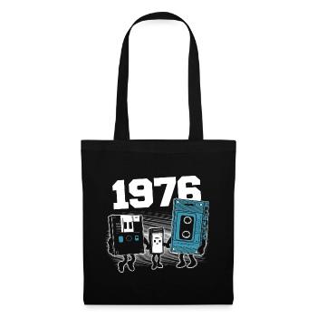 Jahrgang Jahrgang 1976 Geburtstagsgeschenk 1976 - Stoffbeutel - Schwarz - Vorne