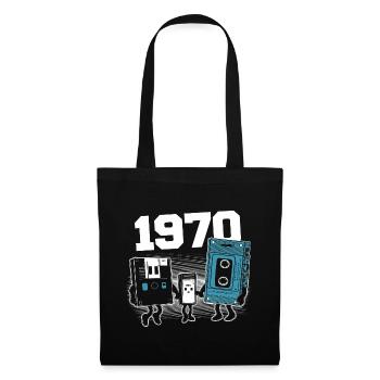 Vintage Née En 1970 Cadeau Anniversaire 1970 - Sac en tissu - noir - Devant