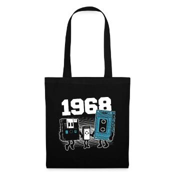 Vintage Née En 1968 Cadeau Anniversaire 1968 - Sac en tissu - noir - Devant