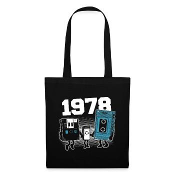 Jahrgang Jahrgang 1978 Geburtstagsgeschenk 1978 - Stoffbeutel - Schwarz - Vorne