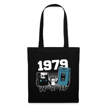 Jahrgang Jahrgang 1979 Geburtstagsgeschenk 1979 - Stoffbeutel - Schwarz - Vorne