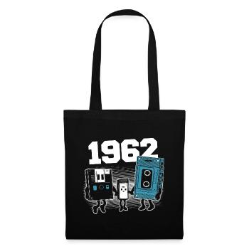 Jahrgang Jahrgang 1962 Geburtstagsgeschenk 1962 - Stoffbeutel - Schwarz - Vorne