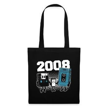 Vintage Born In 2008 Birthday Gift 2008 - Tote Bag - black - Front