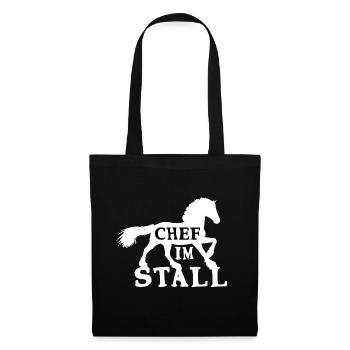 Chef dans l’écurie cheval - Sac en tissu - noir - Devant