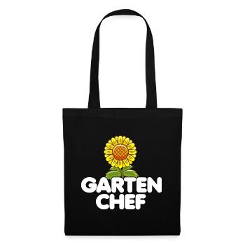 Gärtnern Garten Chef Sonnenblume Gartenarbeit Gärt - Stoffbeutel - Schwarz - Vorne