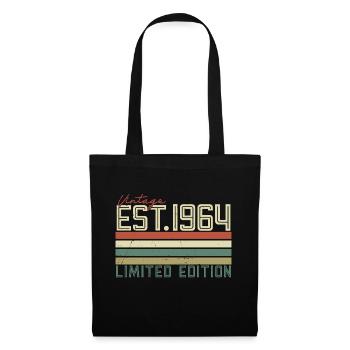Vintage 1964 Vintage Retro Birthday Gift - Tote Bag - black - Front