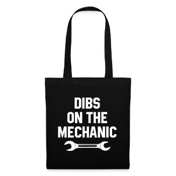 Dibs On The Mechanic Car Lover Automobile Mechanic - Stoffbeutel - Schwarz - Vorne