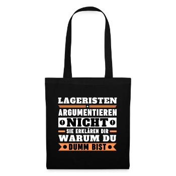 Les magasiniers ne se disputent pas - Sac en tissu - noir - Devant