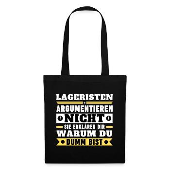 Les magasiniers ne se disputent pas - Sac en tissu - noir - Devant
