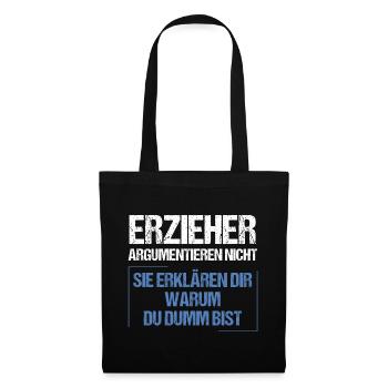 Educators don’t argue - Tote Bag - black - Front