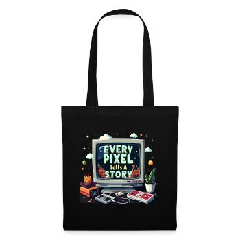 Chaque pixel raconte une histoire - Retro Gaming - Sac en tissu - noir - Devant