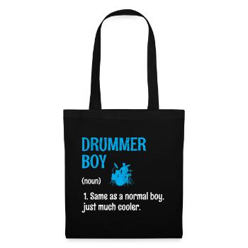 Drummer Boy Wie Ein Normaler Junge, Nur viel Cooler - Stoffbeutel - Schwarz - Vorne