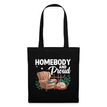 Homebody And Proud Sayings For Introverts - Tote Bag - black - Front
