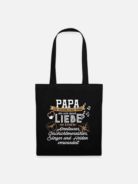 Papa - ein gewöhnlicher Mann - Stoffbeutel - Schwarz