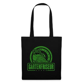 Gärtner Gartenfriseur Rasenmäher Beet Gartenarbeit - Stoffbeutel - Schwarz - Vorne