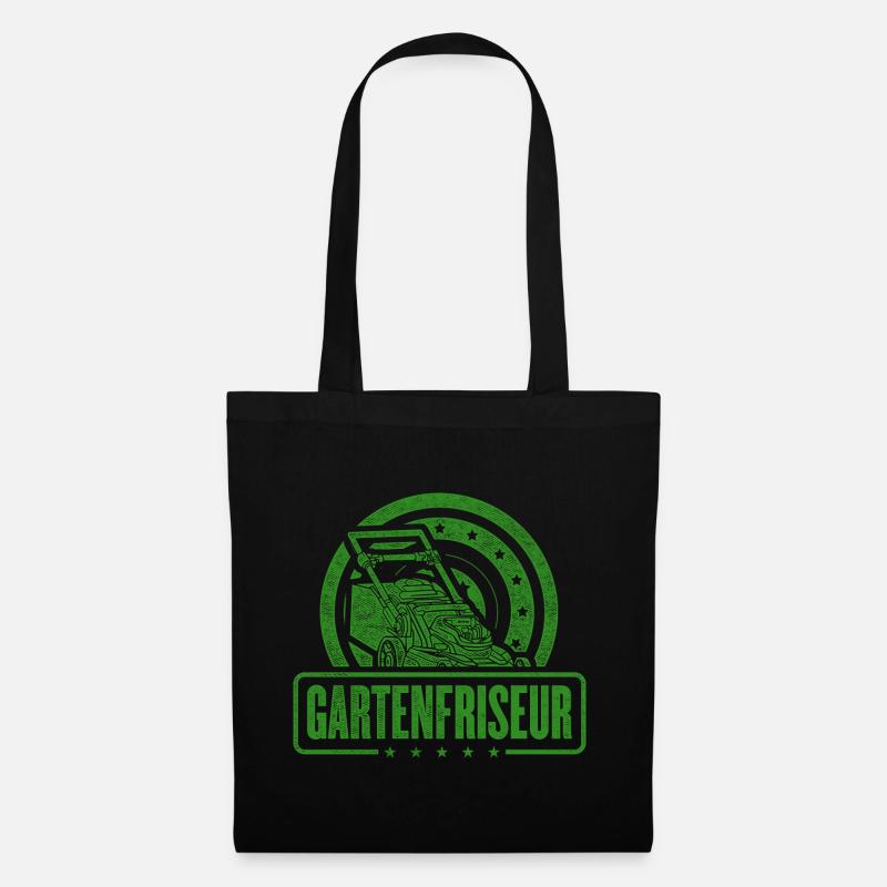 Gärtner Gartenfriseur Rasenmäher Beet Gartenarbeit - Stoffbeutel - Schwarz