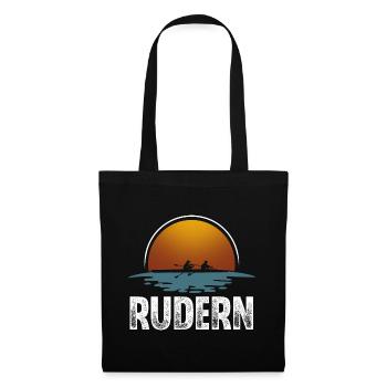 Rudern Ruderer Ruderboot Vintage - Stoffbeutel - Schwarz - Vorne