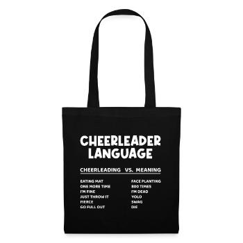 Cheerleader Language Cheerleading Cheerdance Danci - Stoffbeutel - Schwarz - Vorne