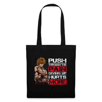 Citations de motivation de combattant - Chemise d’anime - Sac en tissu - noir - Devant