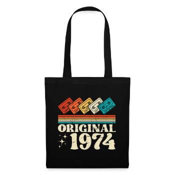 50e anniversaire 1974 millésime millésime - Sac en tissu - noir - Devant