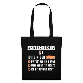 Forensic Scientist Gift - I Am The King - Tote Bag - black - Front