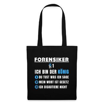 Forensic Scientist Gift - I Am The King - Tote Bag - black - Front